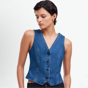 Madewell Blue Denim Tank Top